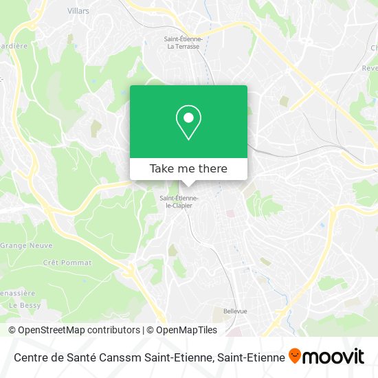 Mapa Centre de Santé Canssm Saint-Etienne