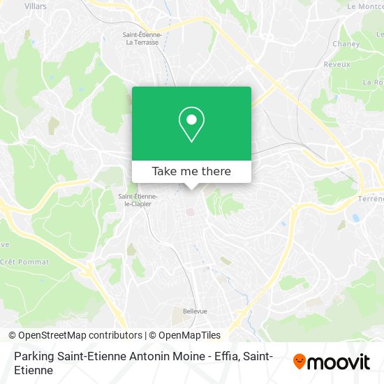 Parking Saint-Etienne Antonin Moine - Effia map