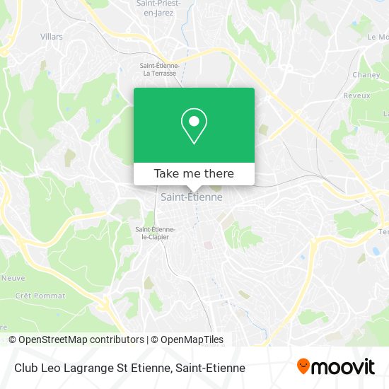 Club Leo Lagrange St Etienne map