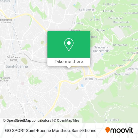 Mapa GO SPORT Saint-Etienne Monthieu