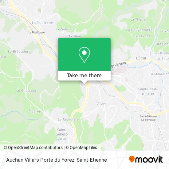 Auchan Villars Porte du Forez map