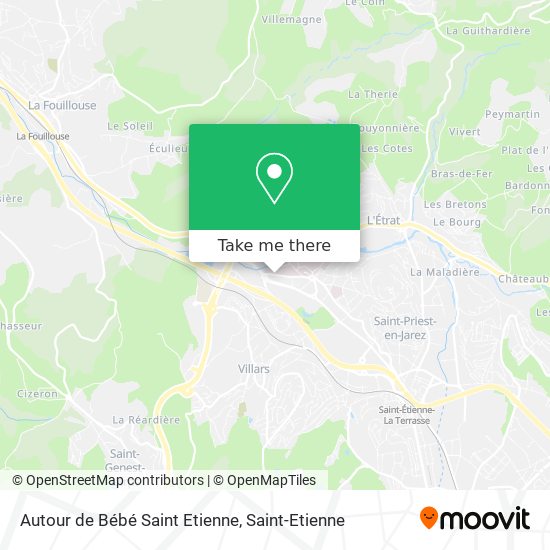 Mapa Autour de Bébé Saint Etienne