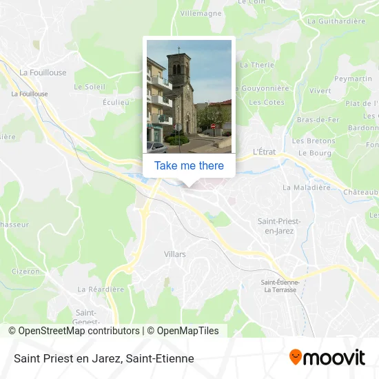 Saint Priest en Jarez map