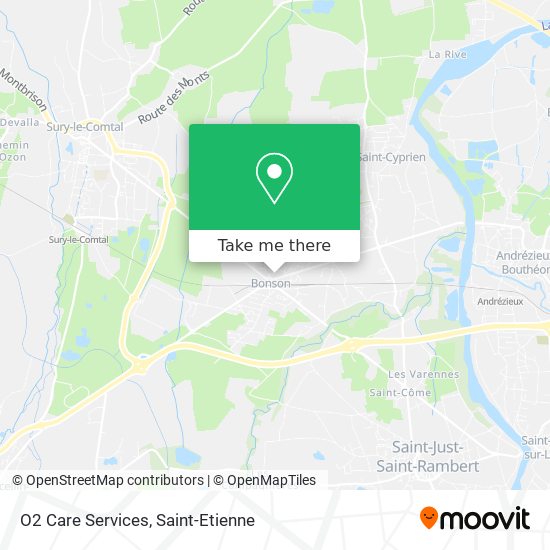 O2 Care Services map