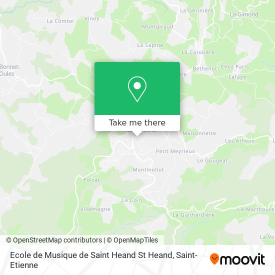 Mapa Ecole de Musique de Saint Heand St Heand