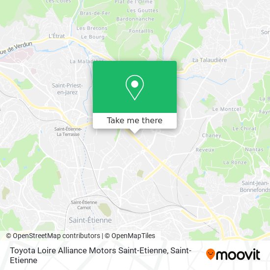 Toyota Loire Alliance Motors Saint-Etienne map
