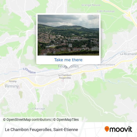 Mapa Le Chambon Feugerolles