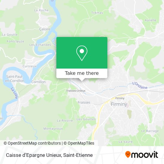 Caisse d'Epargne Unieux map