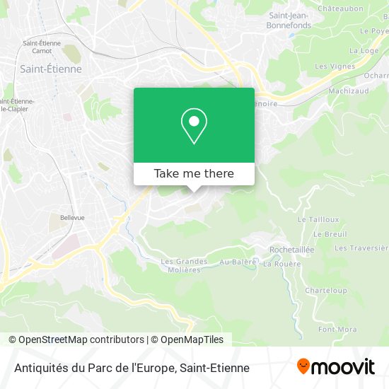 Mapa Antiquités du Parc de l'Europe