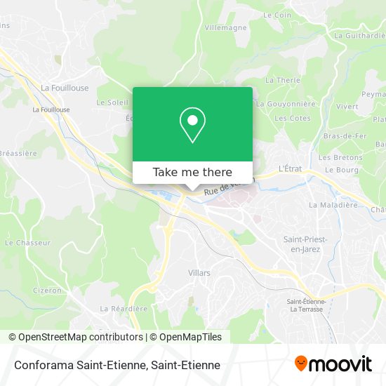 Conforama Saint-Etienne map