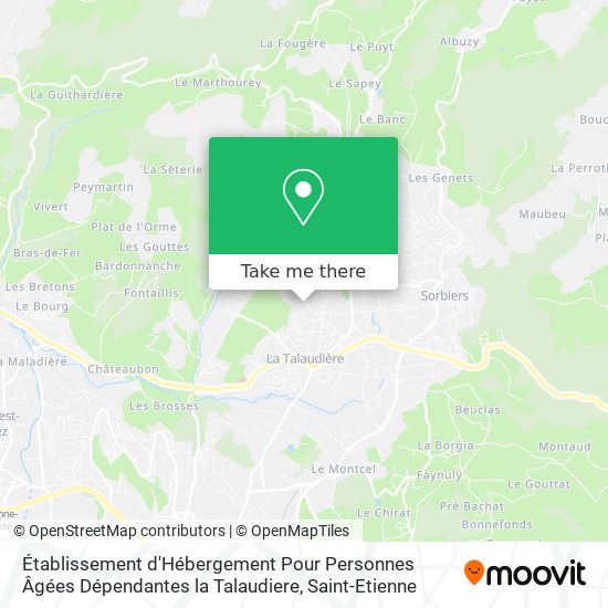 Établissement d'Hébergement Pour Personnes Âgées Dépendantes la Talaudiere map