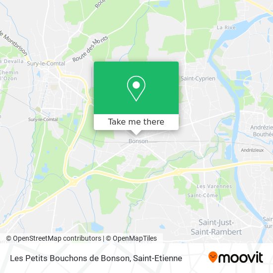 Les Petits Bouchons de Bonson map