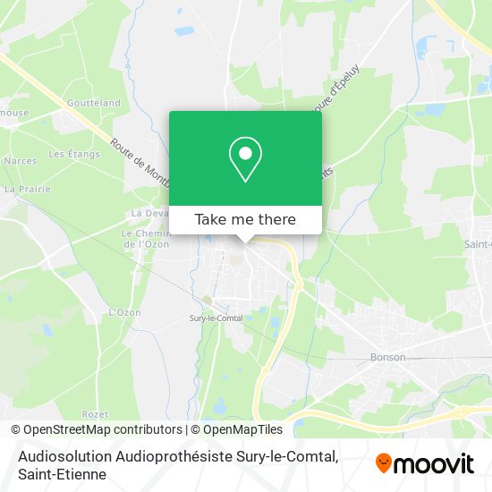 Mapa Audiosolution Audioprothésiste Sury-le-Comtal