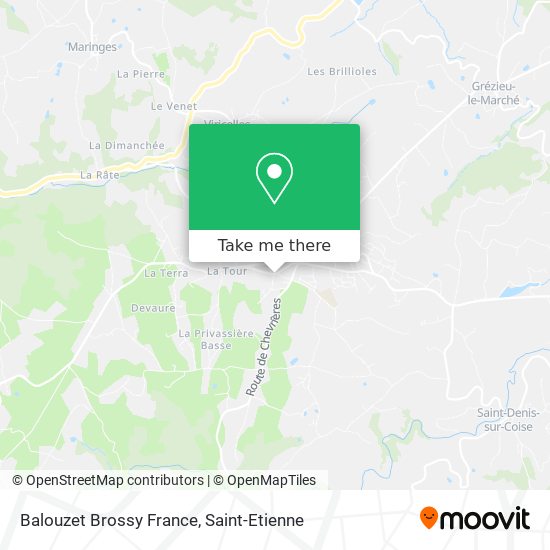 Mapa Balouzet Brossy France