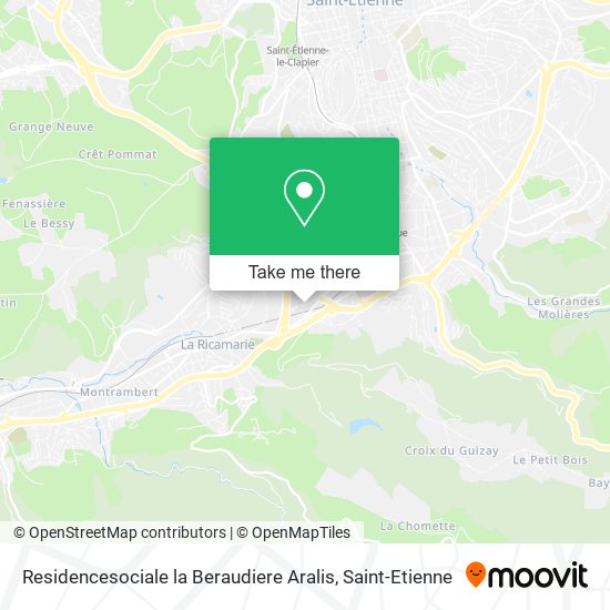 Residencesociale la Beraudiere Aralis map