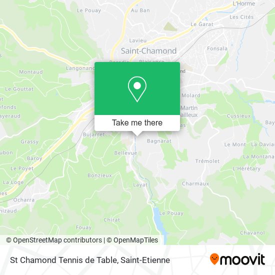 St Chamond Tennis de Table map