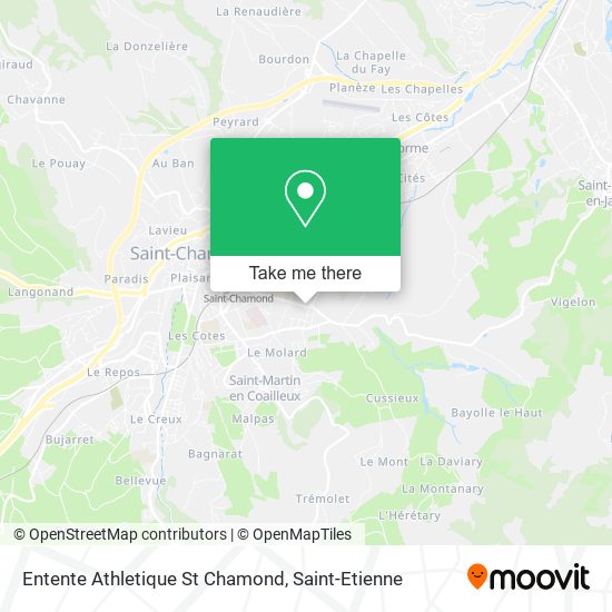 Mapa Entente Athletique St Chamond