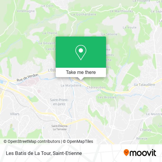 Les Batis de La Tour map