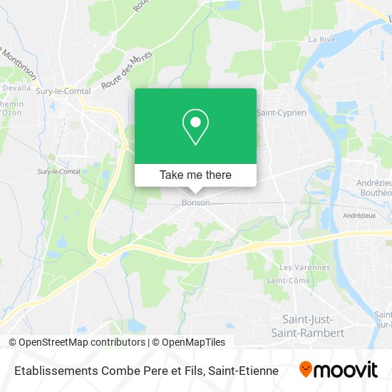 Etablissements Combe Pere et Fils map