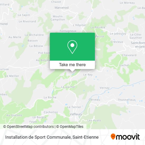 Installation de Sport Communale map