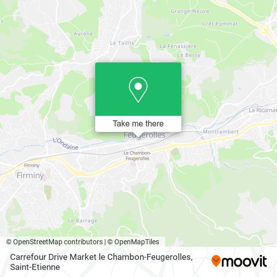 Carrefour Drive Market le Chambon-Feugerolles map