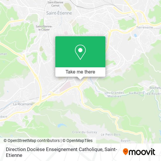 Direction Docièse Enseignement Catholique map