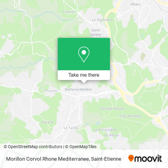 Morillon Corvol Rhone Mediterranee map