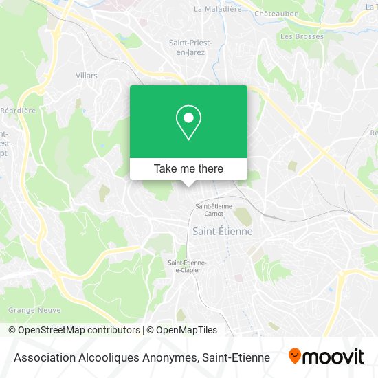 Association Alcooliques Anonymes map