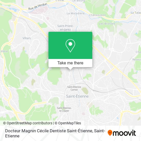 Mapa Docteur Magnin Cécile Dentiste Saint-Étienne