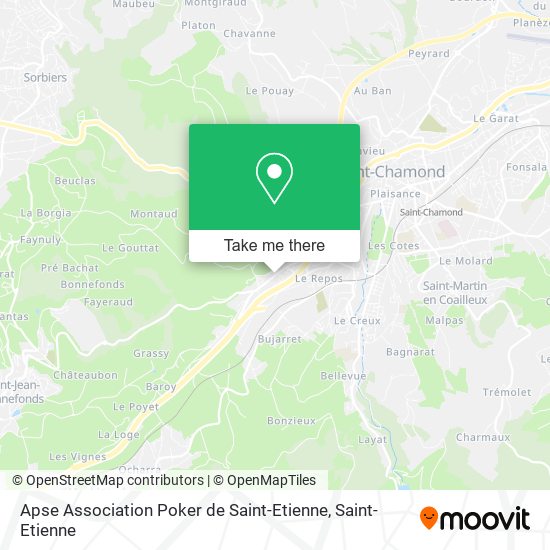 Mapa Apse Association Poker de Saint-Etienne