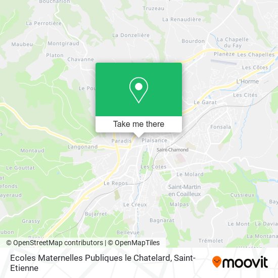 Mapa Ecoles Maternelles Publiques le Chatelard