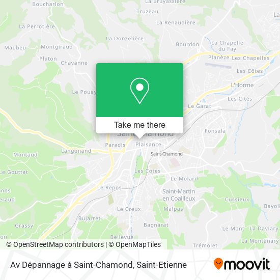 Mapa Av Dépannage à Saint-Chamond