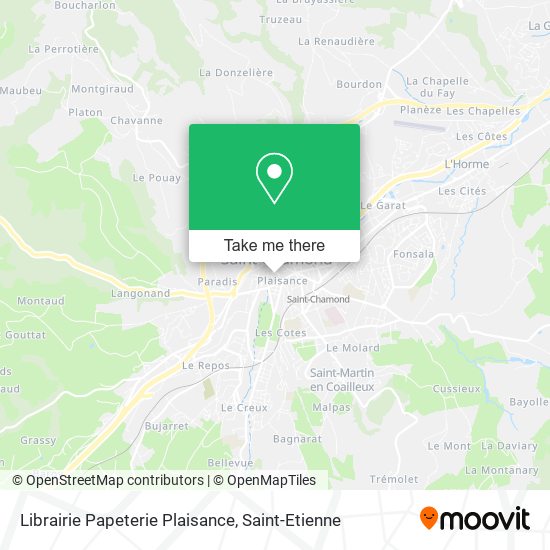 Mapa Librairie Papeterie Plaisance