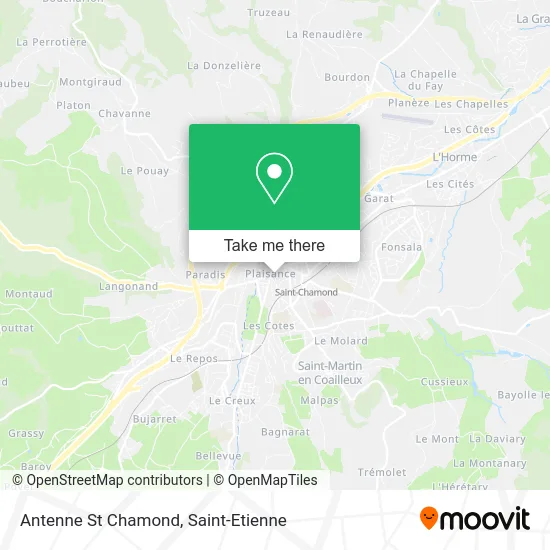 Antenne St Chamond map