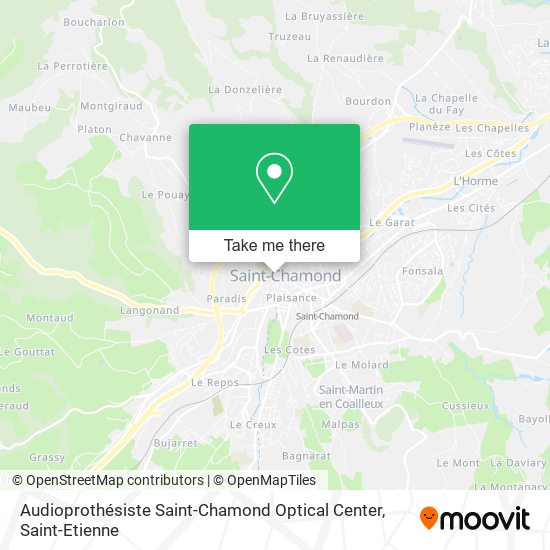 Audioprothésiste Saint-Chamond Optical Center map