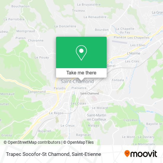Mapa Trapec Socofor-St Chamond