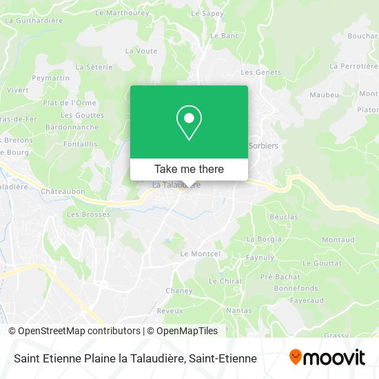 Saint Etienne Plaine la Talaudière map