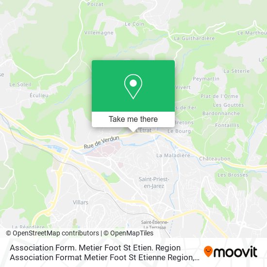 Association Form. Metier Foot St Etien. Region Association Format Metier Foot St Etienne Region map