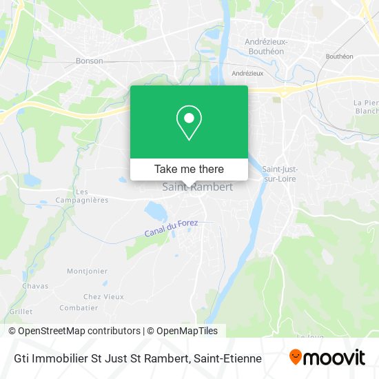 Gti Immobilier St Just St Rambert map