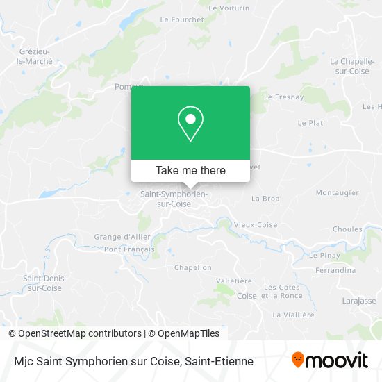 Mjc Saint Symphorien sur Coise map