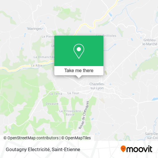 Mapa Goutagny Electricité