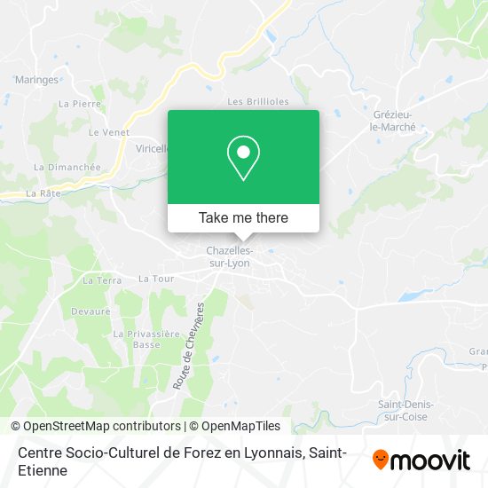 Mapa Centre Socio-Culturel de Forez en Lyonnais