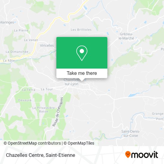 Chazelles Centre map