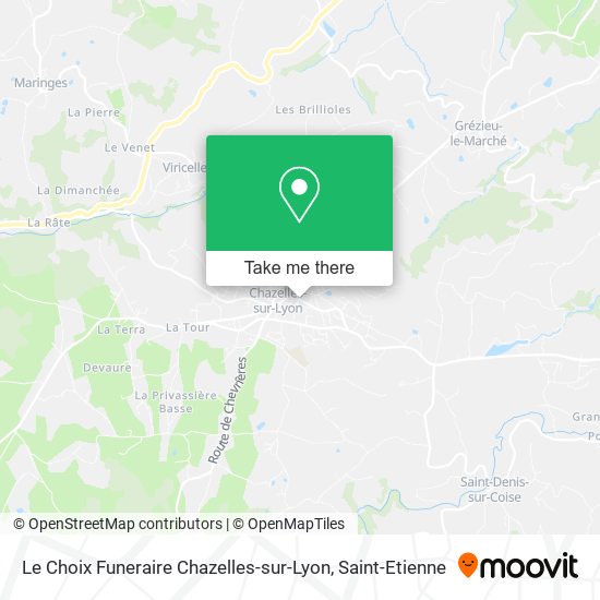 Mapa Le Choix Funeraire Chazelles-sur-Lyon