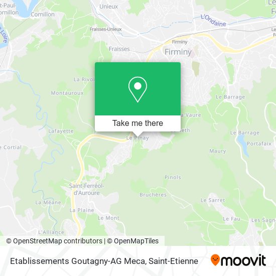 Mapa Etablissements Goutagny-AG Meca