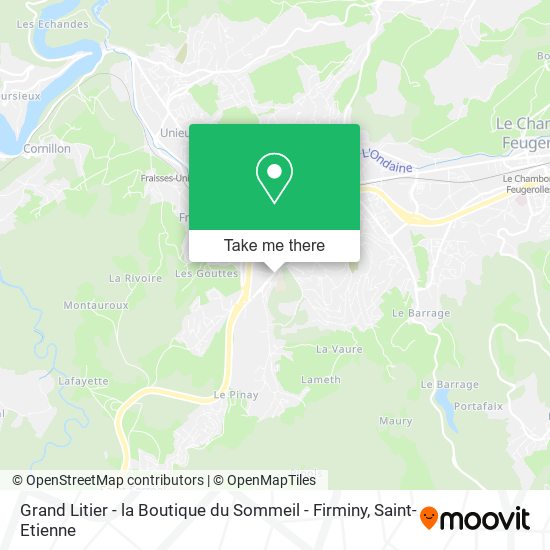Grand Litier - la Boutique du Sommeil - Firminy map