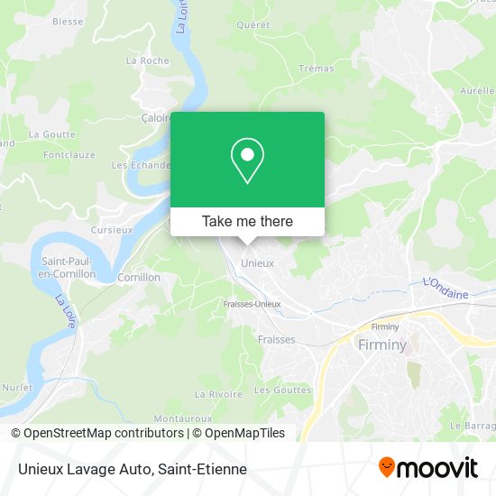 Unieux Lavage Auto map