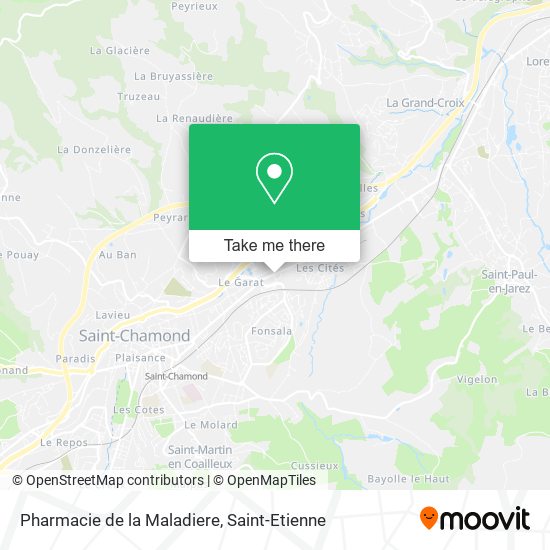 Mapa Pharmacie de la Maladiere