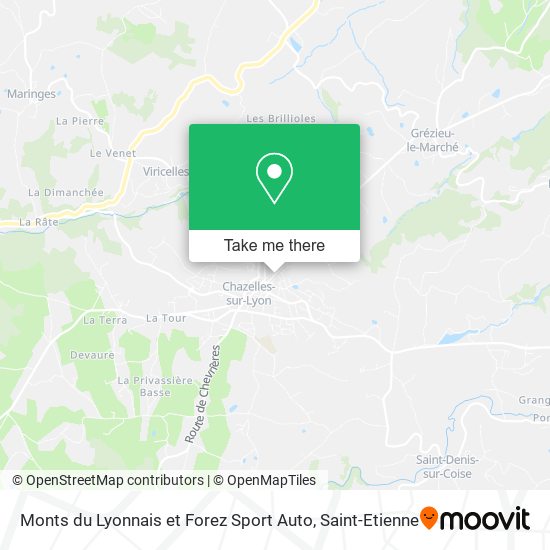 Mapa Monts du Lyonnais et Forez Sport Auto