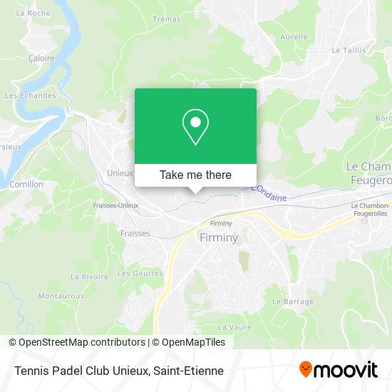 Tennis Padel Club Unieux map